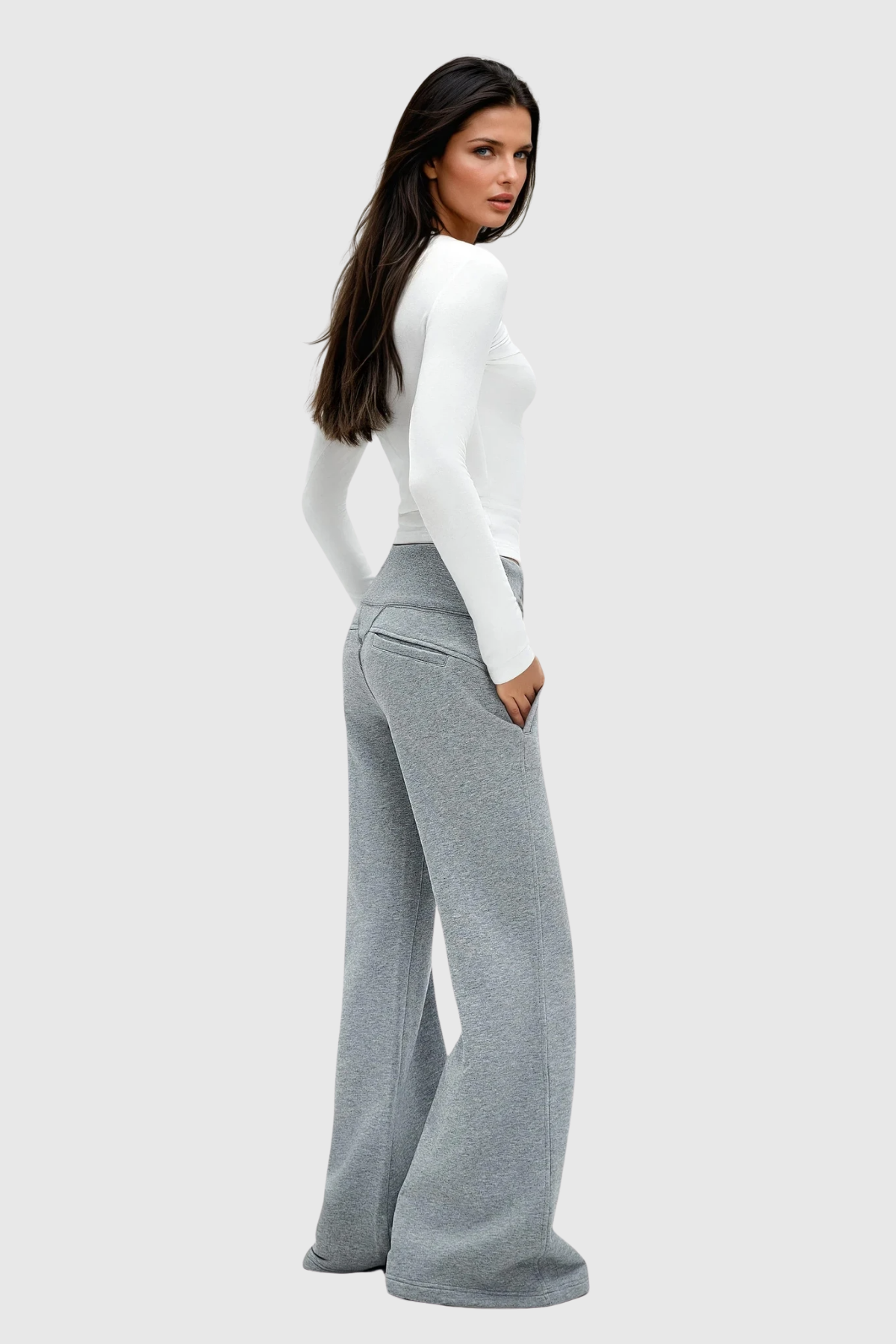 Delicia Straight Pants in Grey