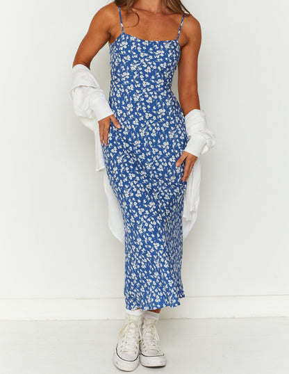 Delphine Blue Midi Dress
