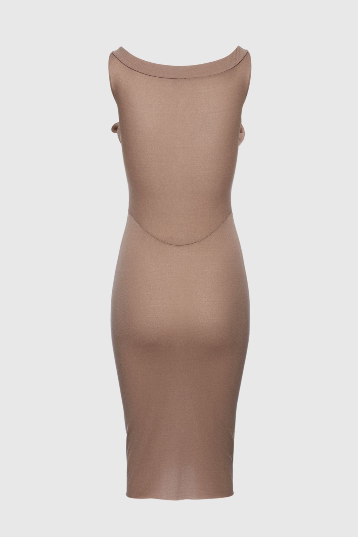 Dinella Appliqué Corset Midi Dress - Grey