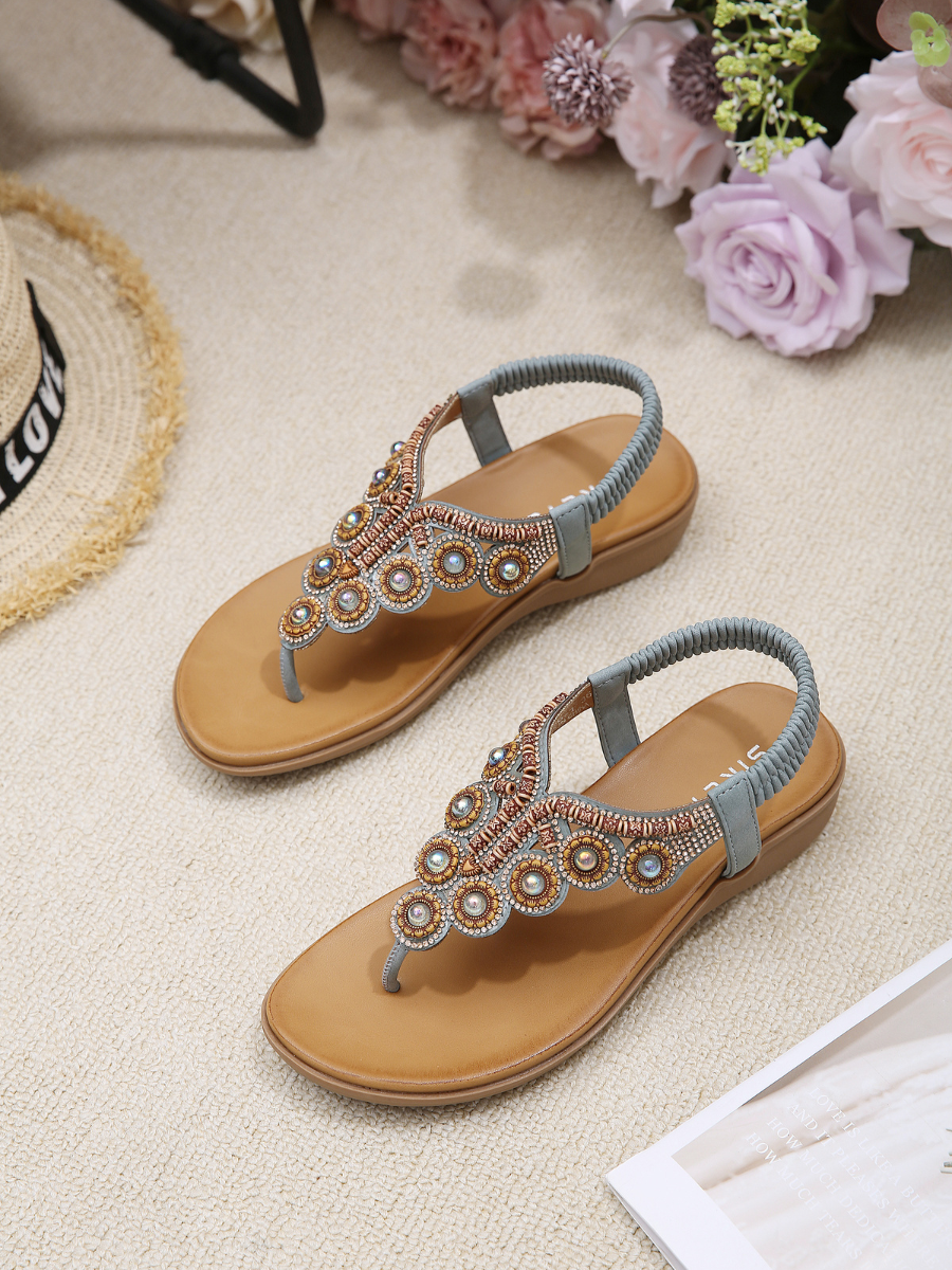 Siketu | V-strap Rhinestone Sandal