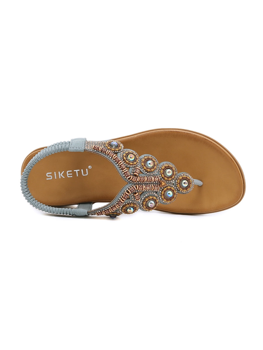 Siketu | V-strap Rhinestone Sandal