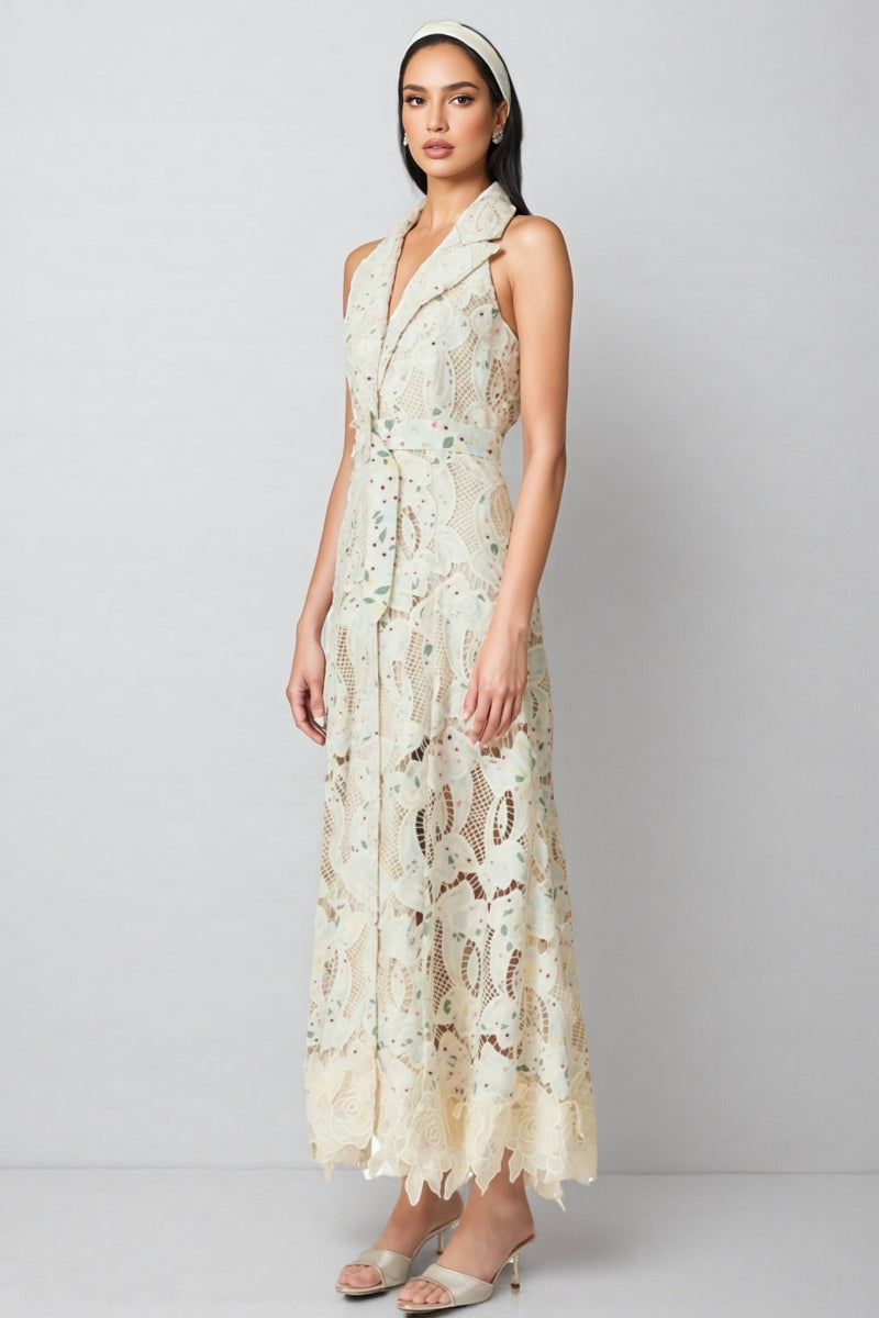 Harld White Lace Maxi Dress