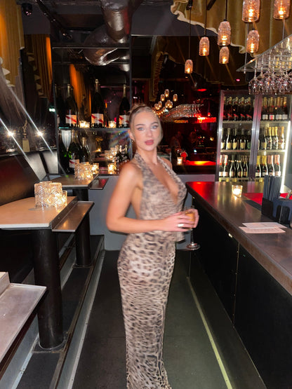 Columbine Maxi Dress - Leopard