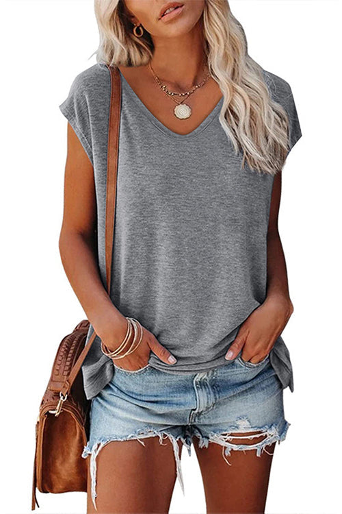 V Neck Short Sleeve T-shirt