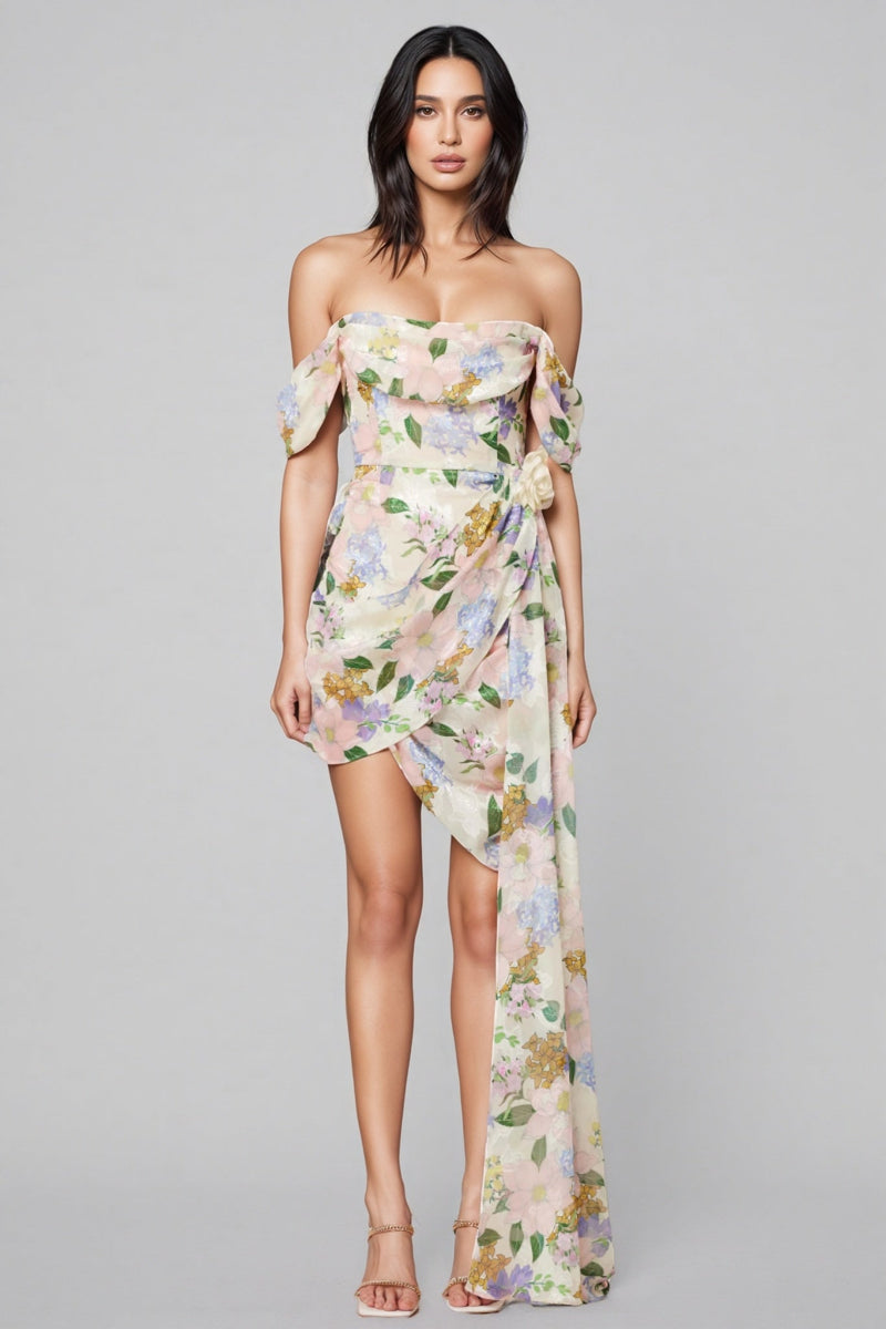 Amansd High Waist Midi Dress