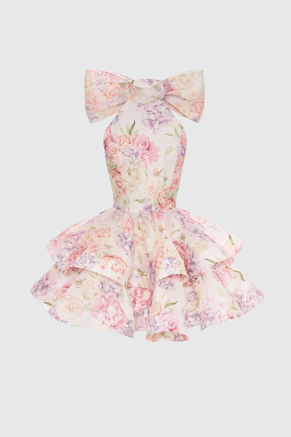 Earna Print Halter Mini Dress