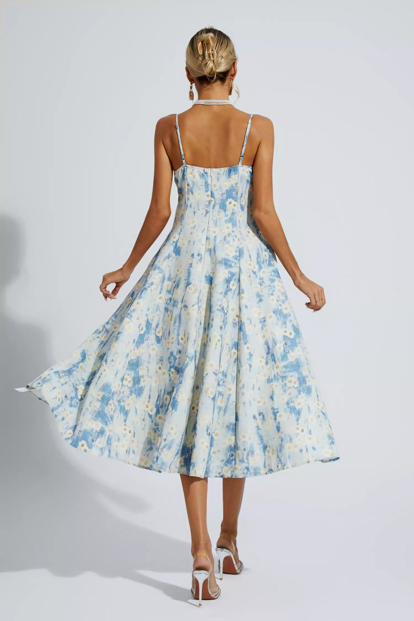 Edith Blue Slip Maxi Dress