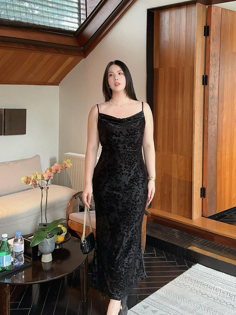 Velvet Maxi Dress Plus-size