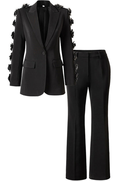Elise Embellished Blazer Two Piece Set