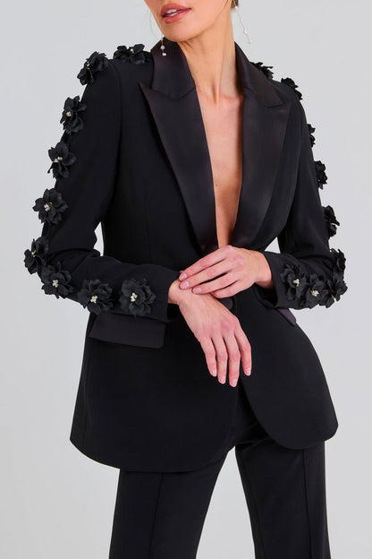 Elise Embellished Blazer Two Piece Set