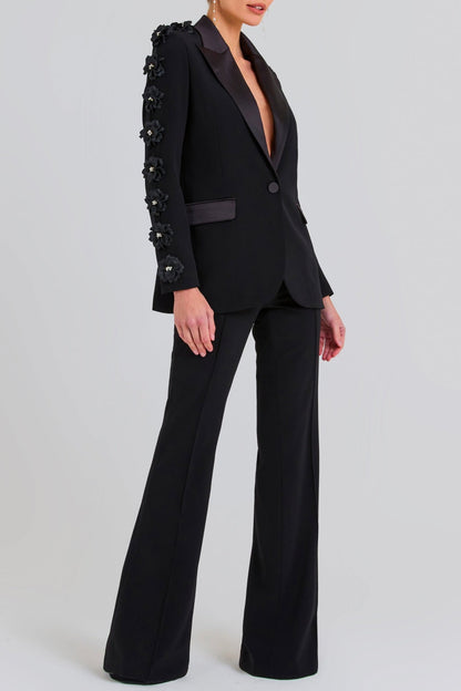 Elise Embellished Blazer Two Piece Set