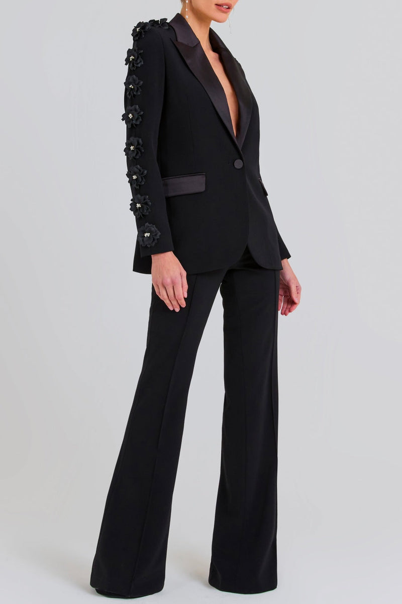 Elise Embellished Blazer Two Piece Set