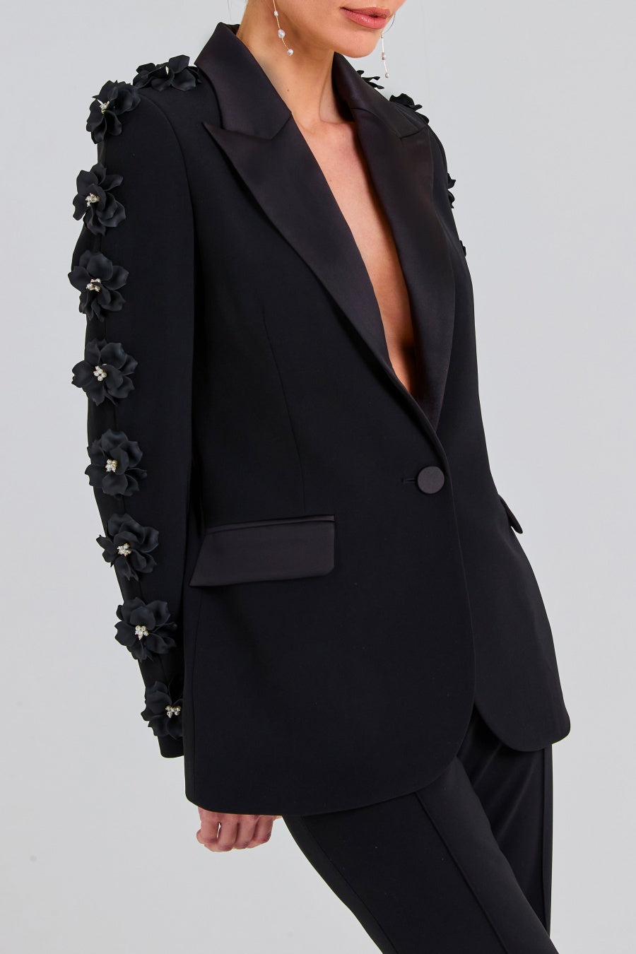 Elise Embellished Blazer Two Piece Set
