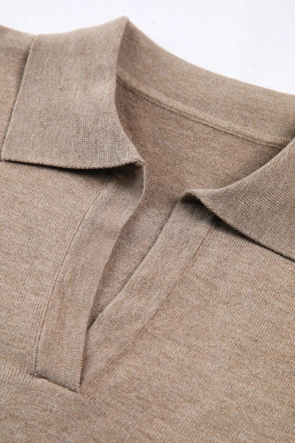 Eliya Long Sleeve Collar Pullover Sweater