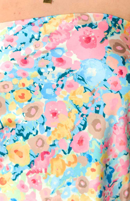 Daniella Print Strapless Mini Dress