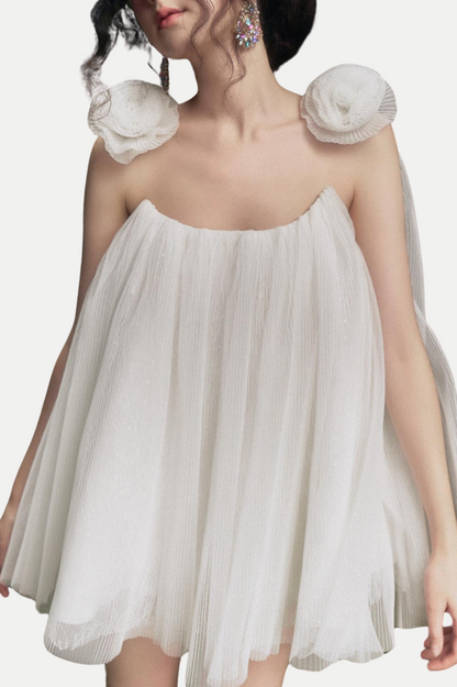 Eorland Chiffon Ruched Mini Dress