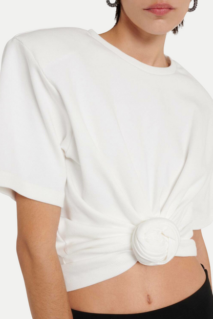 Orlina Knotted T-shirt - White