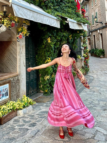 Embroidered Maxi Dress _ Summer Holiday Outfit