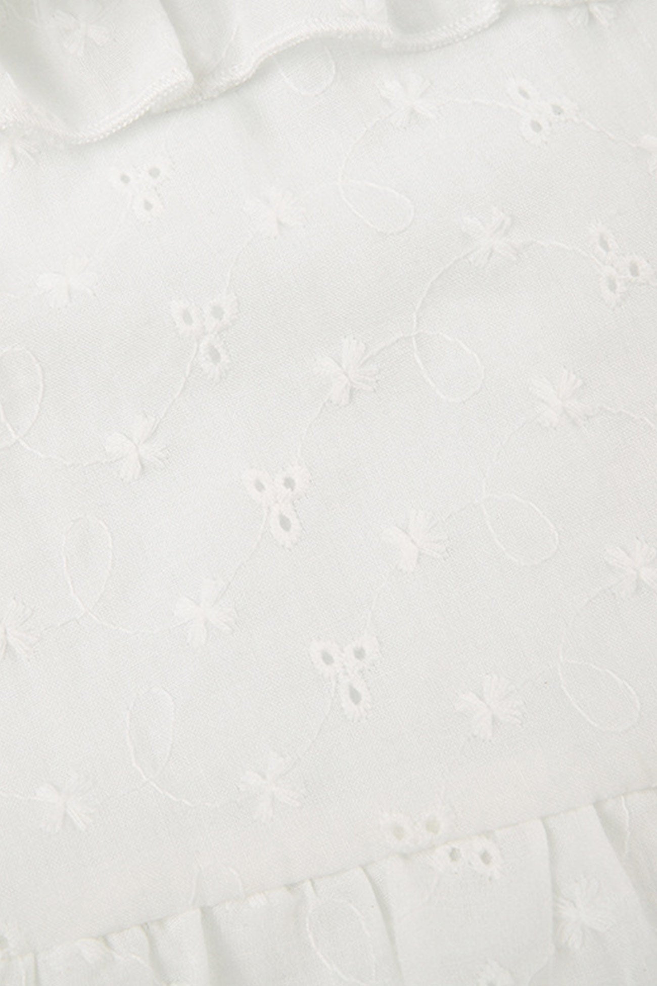 Eyelet Strap A-line Tiered Long Skirt