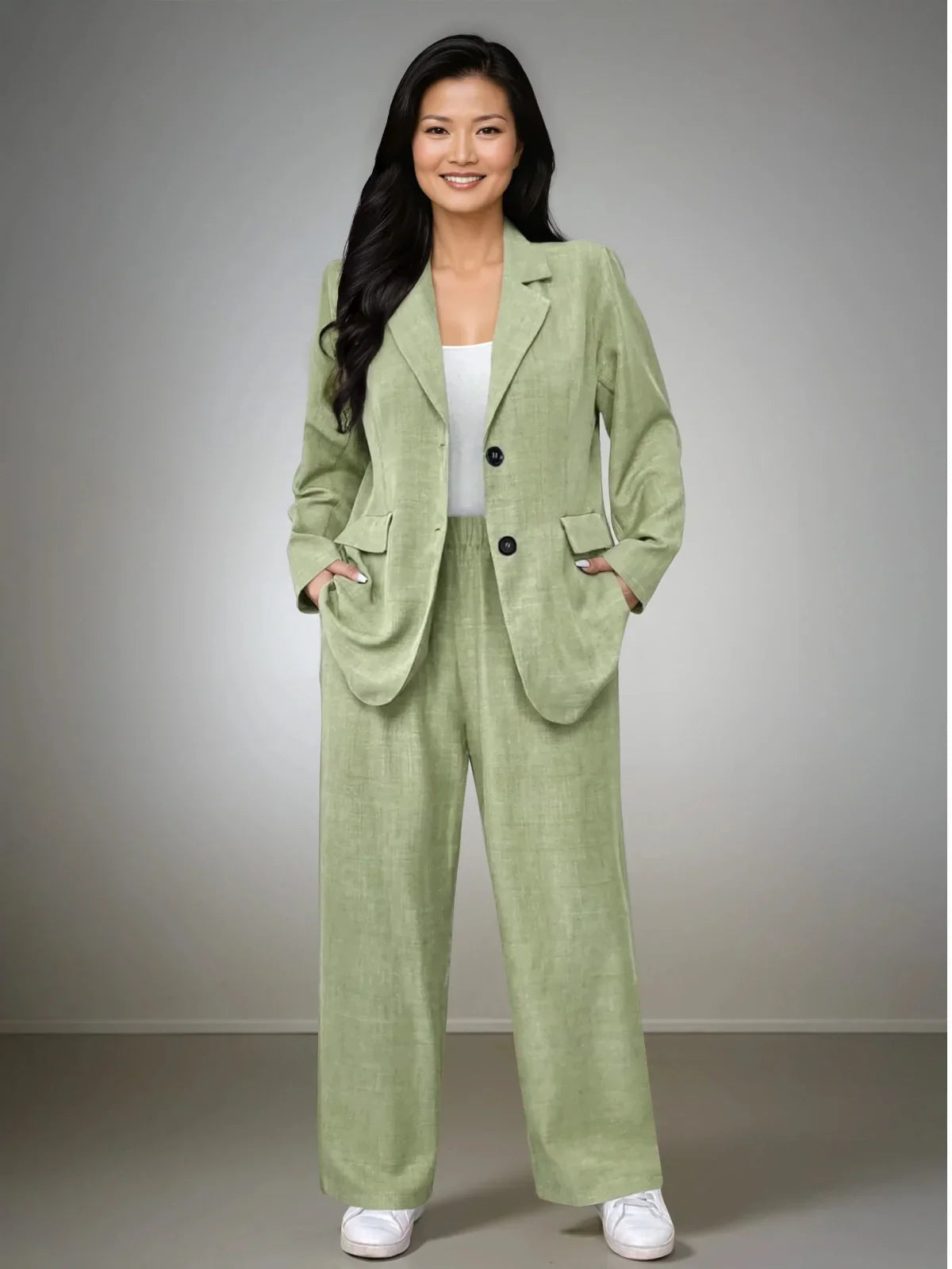 Lapel Suit Jacket and Pants