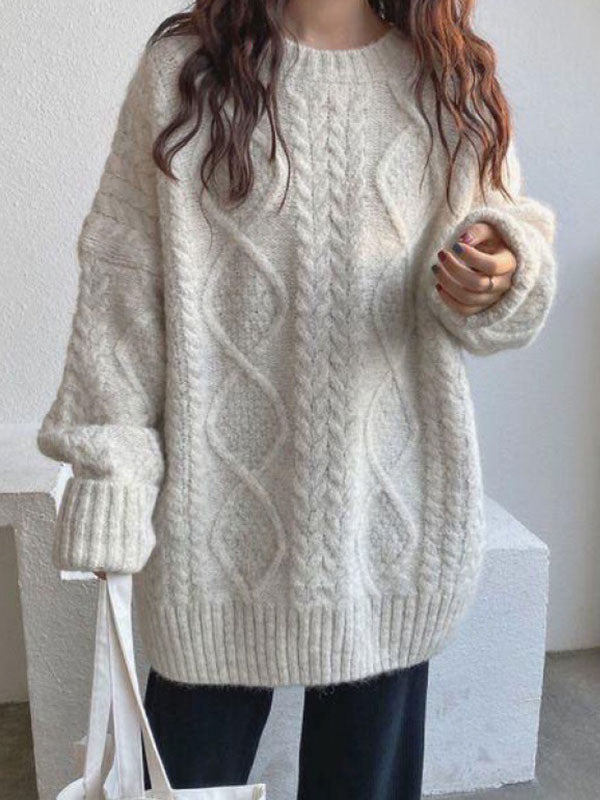 Oversized Cable Knit Jumper Sweater