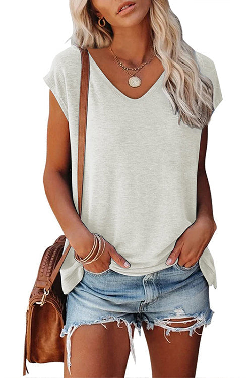 V Neck Short Sleeve T-shirt