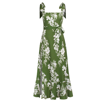 Budding Beauty Split Maxi Dress - Green