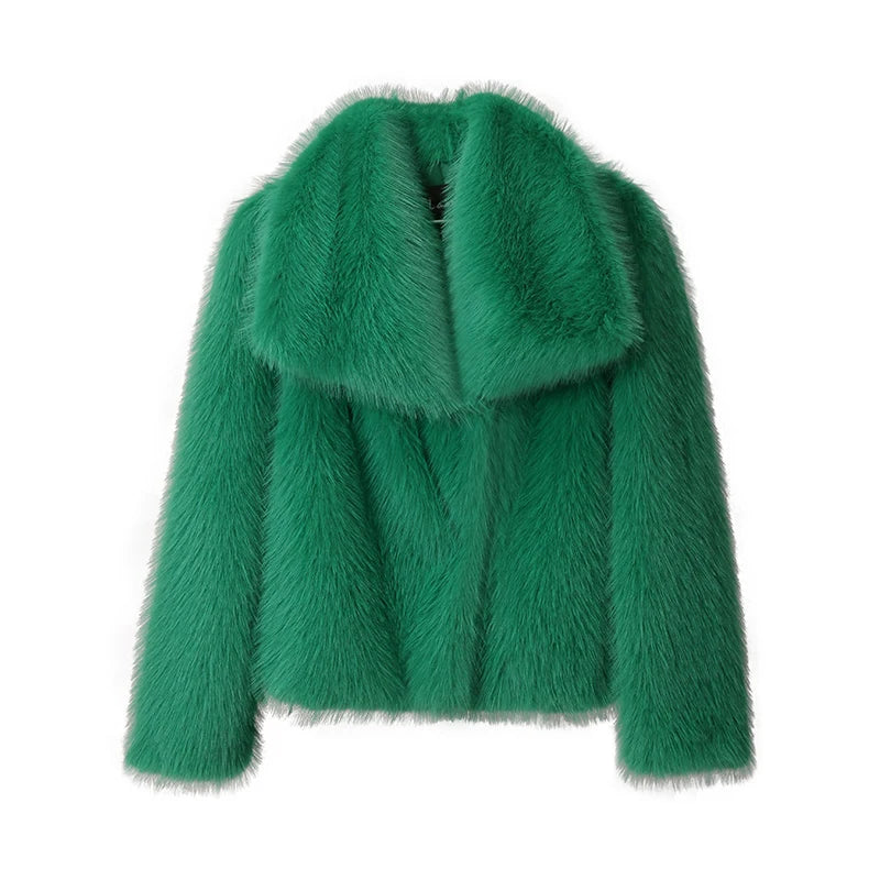 Fake Fox Fur Ins Short Big Collar Cool Fur Coat