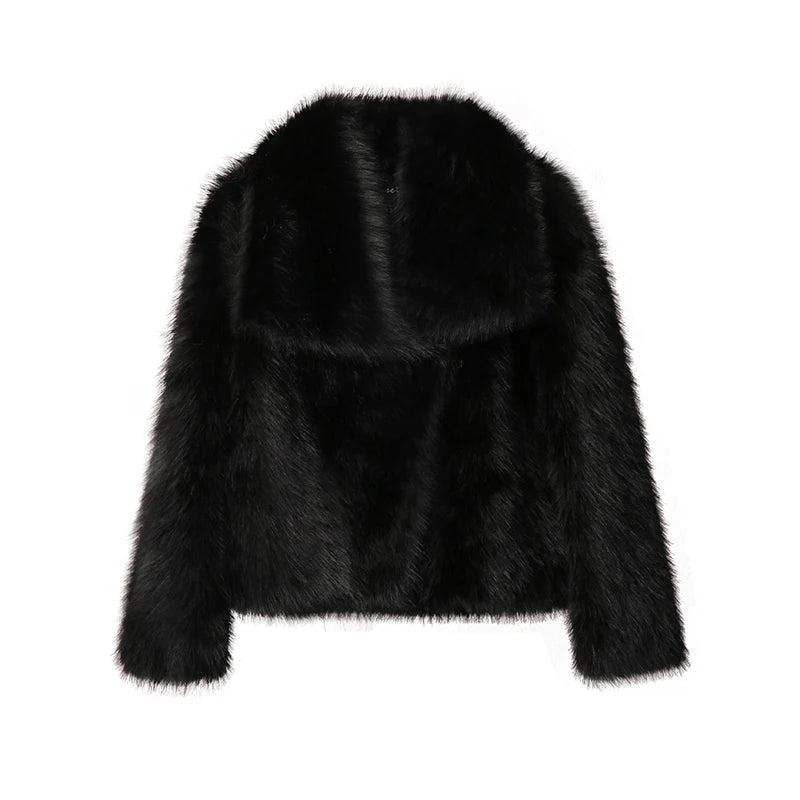 Fake Fox Fur Ins Short Big Collar Cool Fur Coat