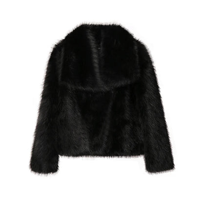 Fake Fox Fur Ins Short Big Collar Cool Fur Coat