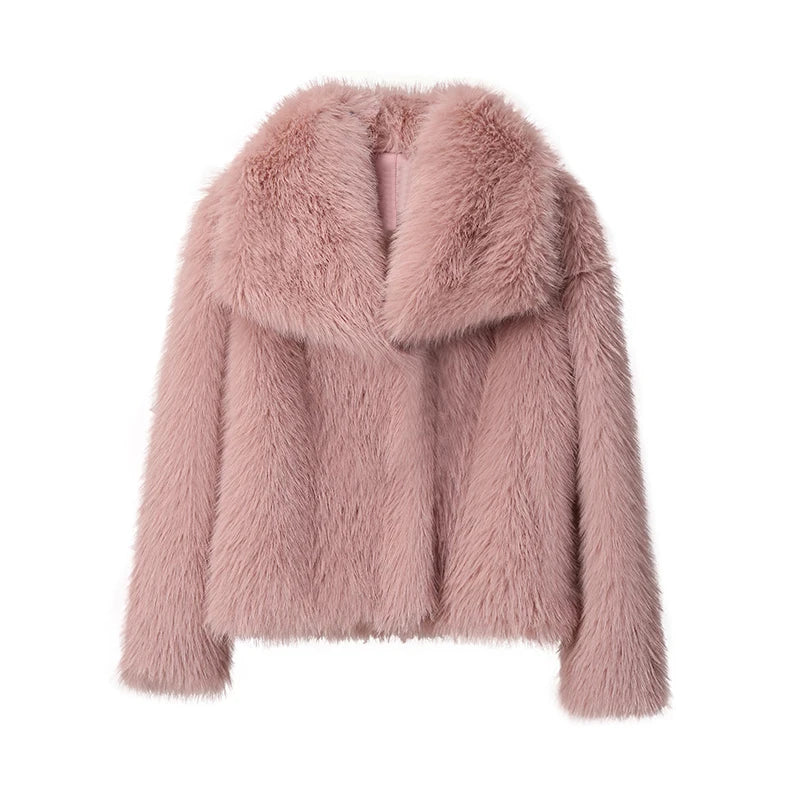 Fake Fox Fur Ins Short Big Collar Cool Fur Coat