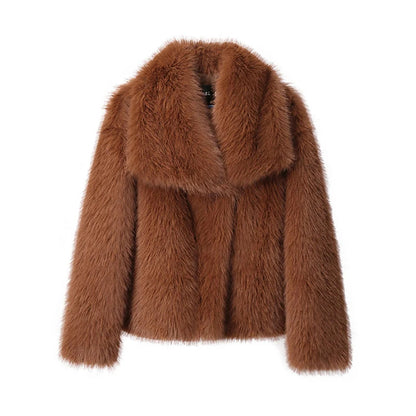 Fake Fox Fur Ins Short Big Collar Cool Fur Coat
