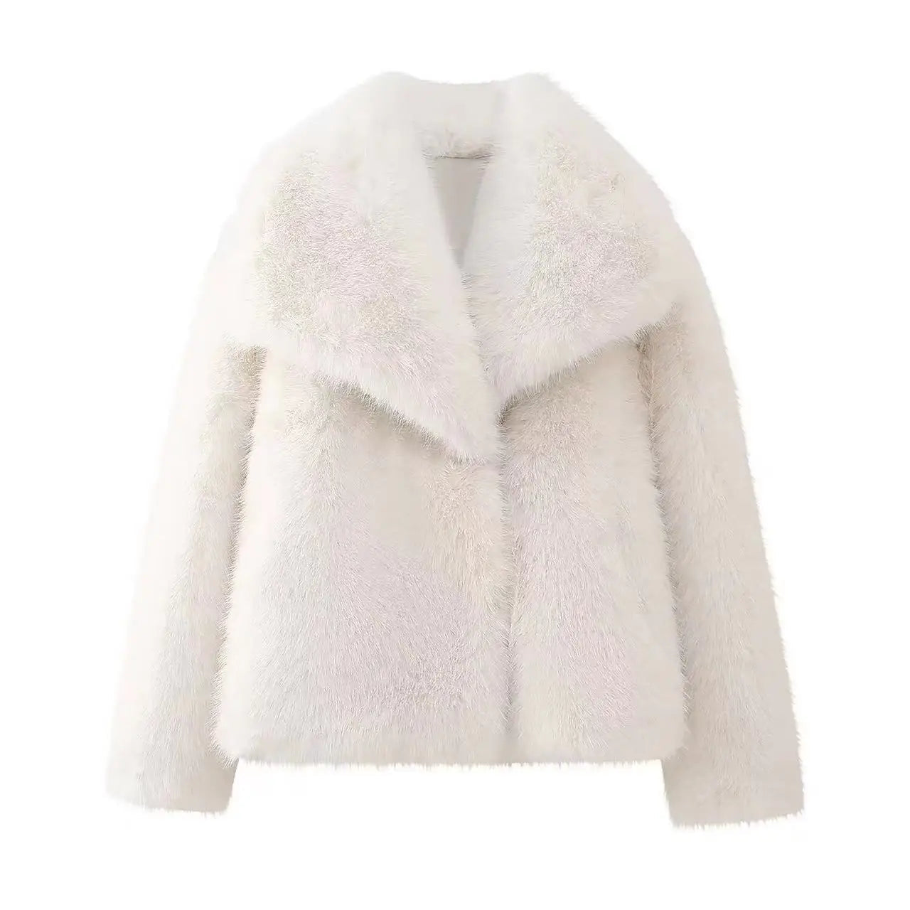 Faux Winter New Thick Warm Lapel Fluffy Coat