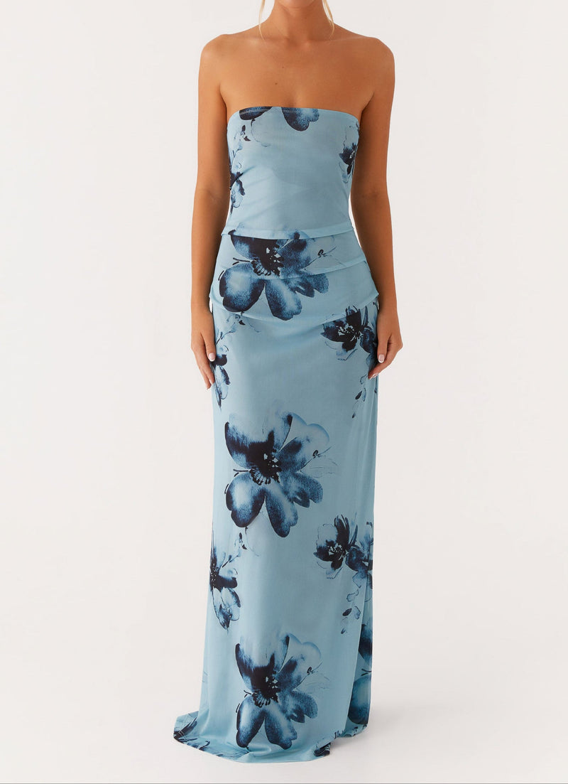 Massima Maxi Dress - Blue Black
