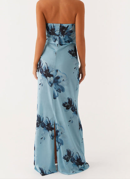 Massima Maxi Dress - Blue Black
