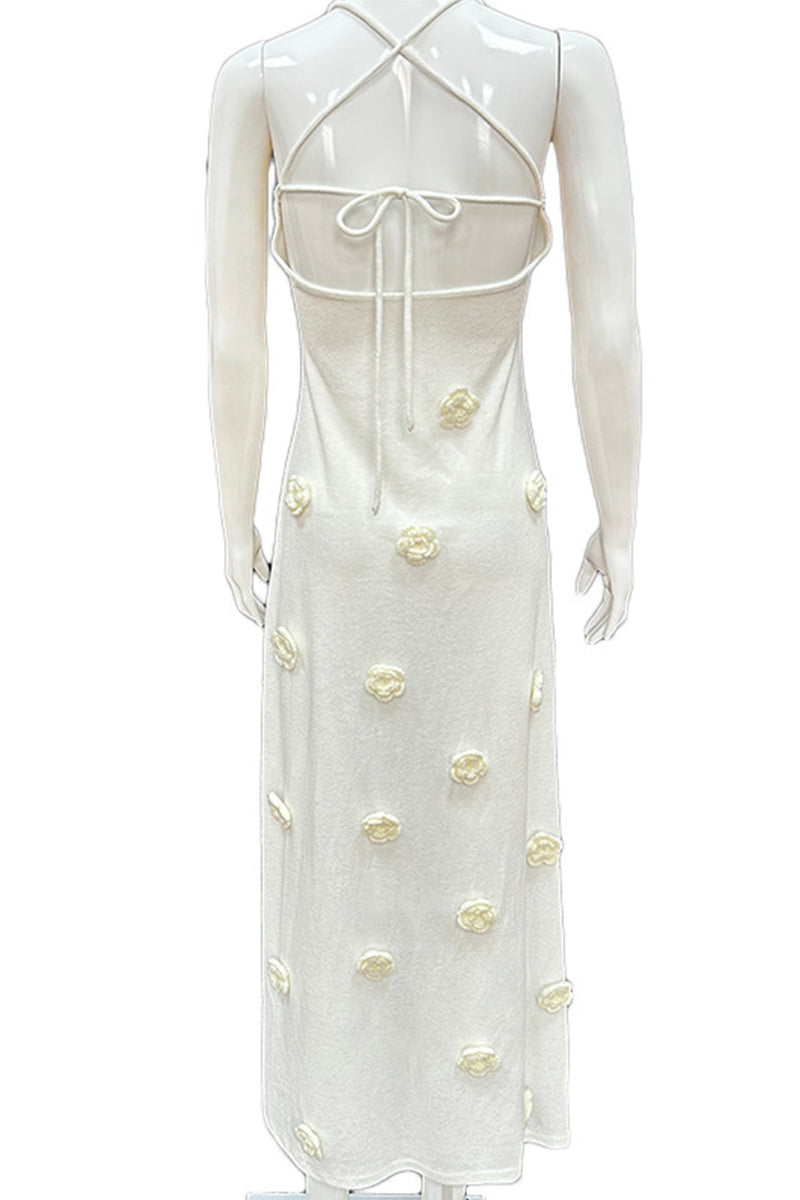 Jacquard Tie-back Knit Cami Dress