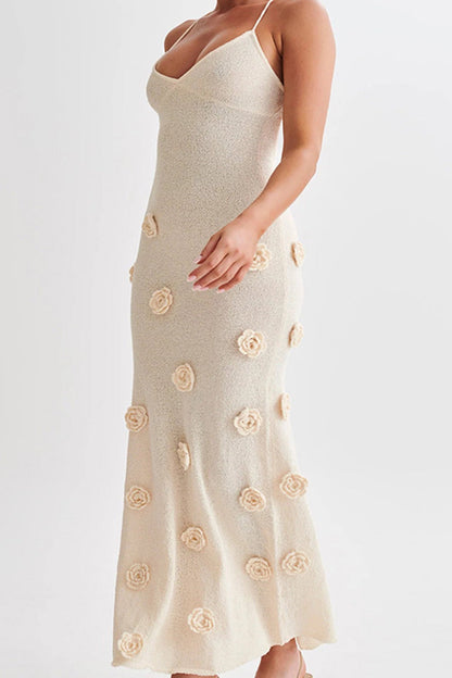 Jacquard Tie-back Knit Cami Dress