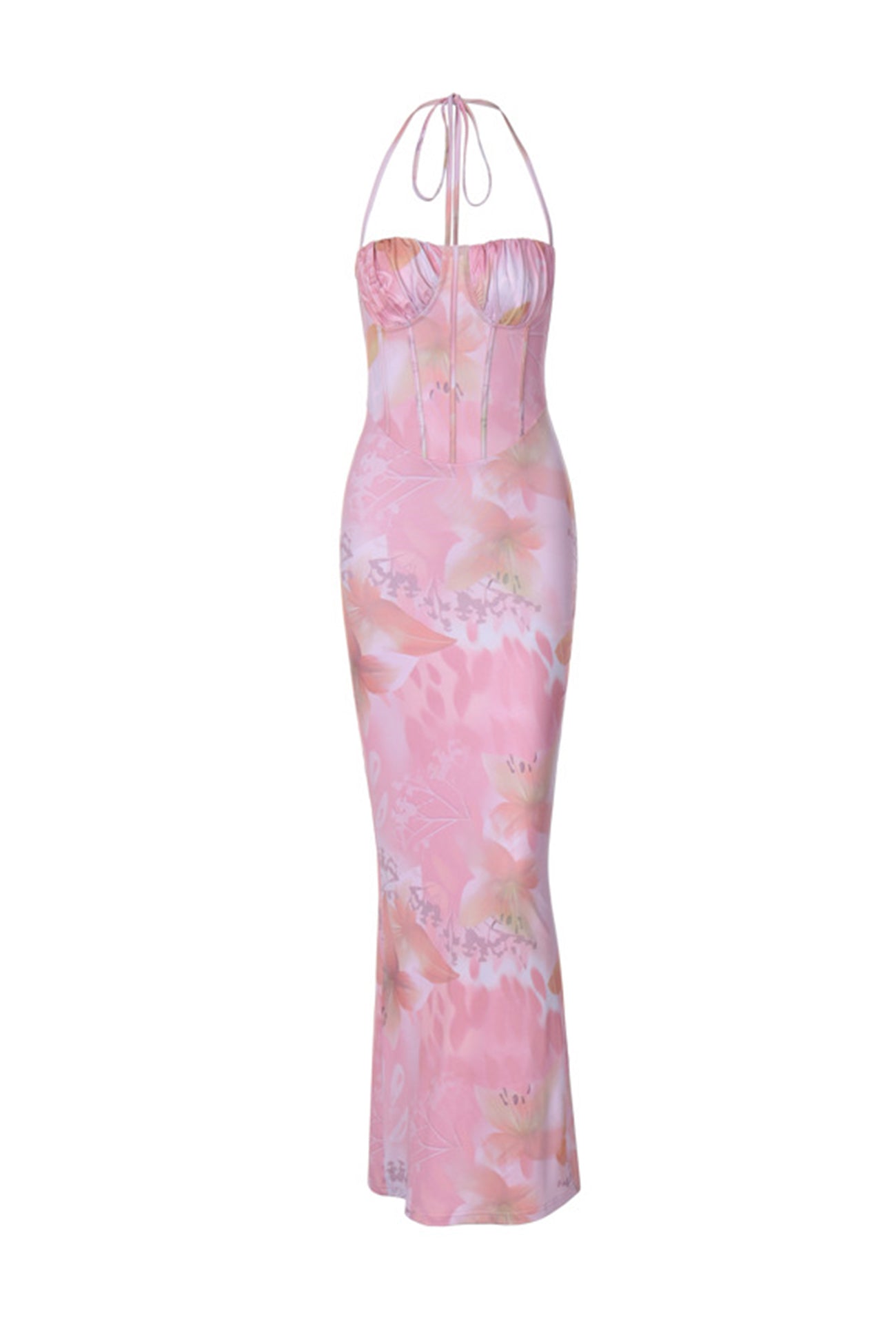 Print Halter Croset Pack Hip Dress