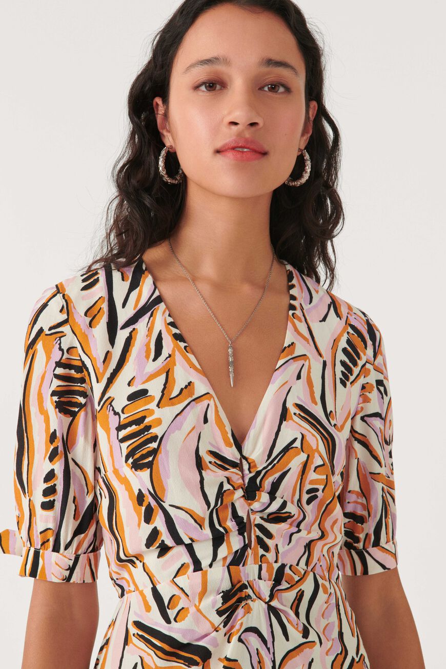 Cut-out Lace Up Midi Dress