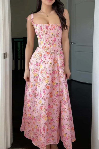 Shoulder Straps Corset A-line Dress