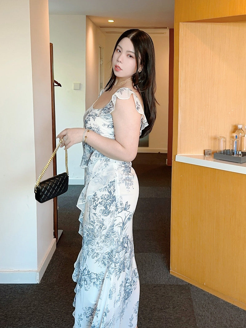 Ruffle Maxi Dress · Slimming