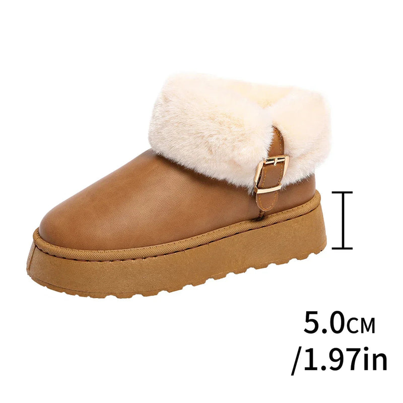 Furry Furry Shoes Newest Design Boots Winter Plush Warm Snow Boots Non-slip Thick Bottom Cotton Boot