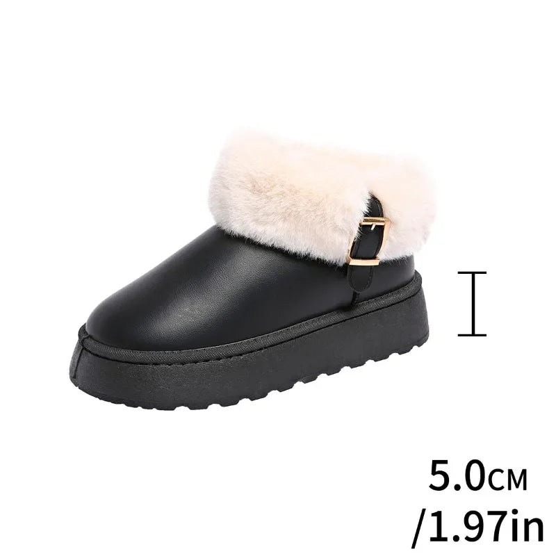 Furry Plush Warm Newest Comfortable Non-slip Thick Bottom Snow Boot
