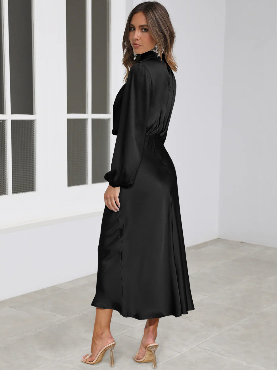 From the Source High Neck Bridal Maxi Dress - Black
