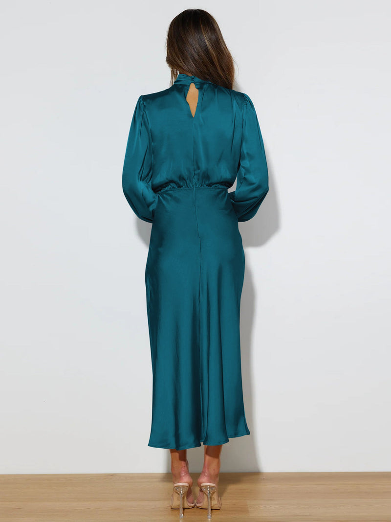 From the Source High Neck Bridal Maxi Dress - Teal