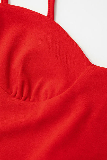 Gemma Red Bustier Slip Mini Dress