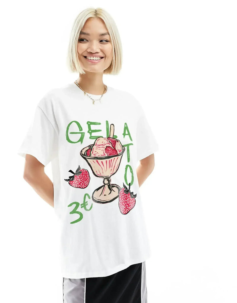 Gothic Harajuku Fluorescent Green Cherry T-shirt