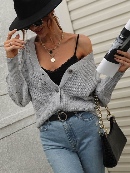 Shantall Knit Cardigan - Grey