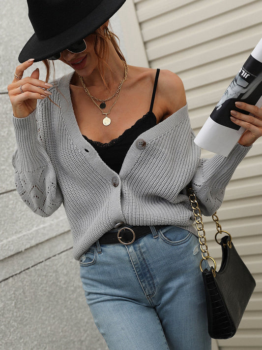 Shantall Knit Cardigan - Grey
