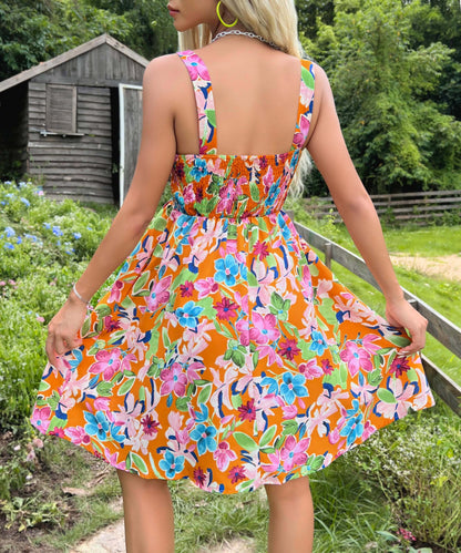 Willa Midi Dress - Orange